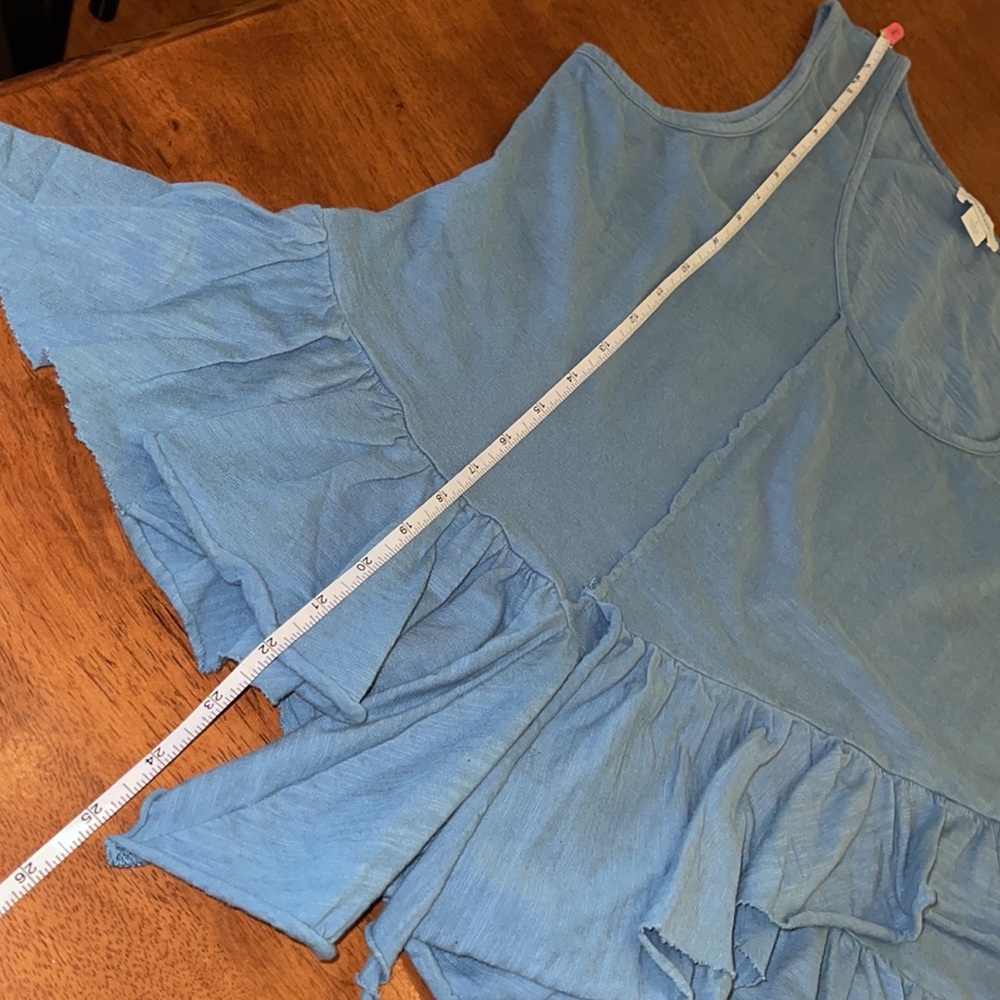 Sundance Dusty Blue Ruffle Tank - Picture 7 of 7